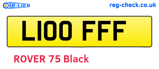 L100FFF are the vehicle registration plates.