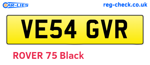 VE54GVR are the vehicle registration plates.