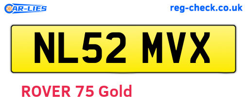 NL52MVX are the vehicle registration plates.