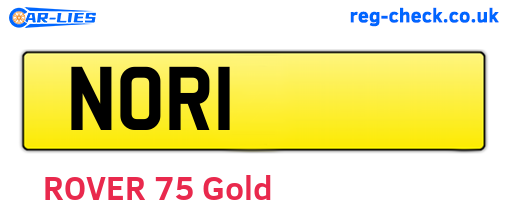 NOR1 are the vehicle registration plates.