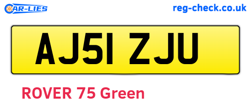 AJ51ZJU are the vehicle registration plates.