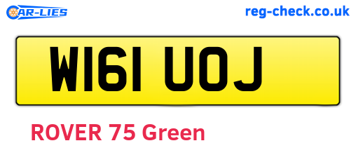 W161UOJ are the vehicle registration plates.