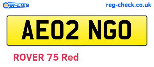 AE02NGO are the vehicle registration plates.