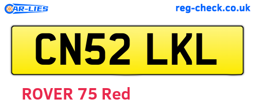 CN52LKL are the vehicle registration plates.