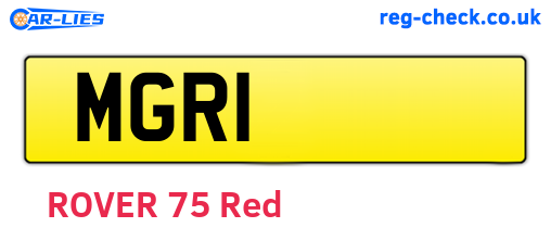MGR1 are the vehicle registration plates.