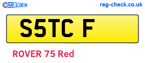 S5TCF are the vehicle registration plates.