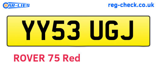 YY53UGJ are the vehicle registration plates.