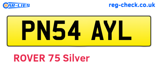 PN54AYL are the vehicle registration plates.