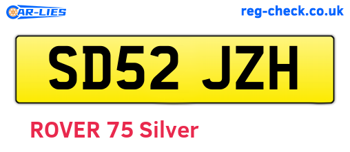 SD52JZH are the vehicle registration plates.