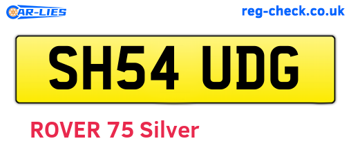 SH54UDG are the vehicle registration plates.