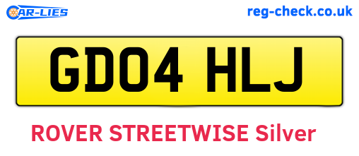 GD04HLJ are the vehicle registration plates.