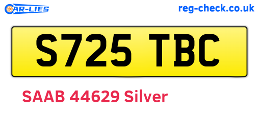 S725TBC are the vehicle registration plates.