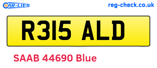 R315ALD are the vehicle registration plates.