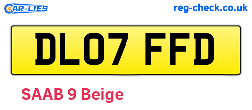 DL07FFD are the vehicle registration plates.