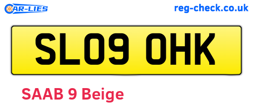 SL09OHK are the vehicle registration plates.