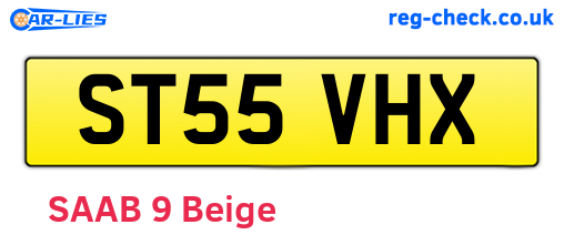 ST55VHX are the vehicle registration plates.