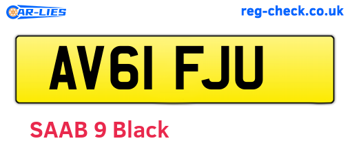 AV61FJU are the vehicle registration plates.