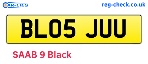 BL05JUU are the vehicle registration plates.