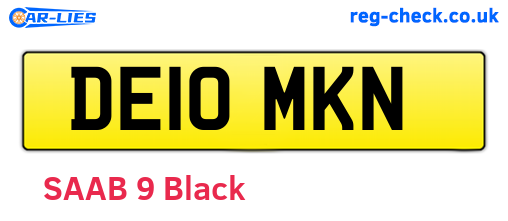 DE10MKN are the vehicle registration plates.