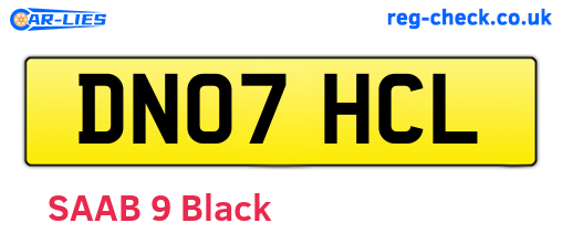 DN07HCL are the vehicle registration plates.