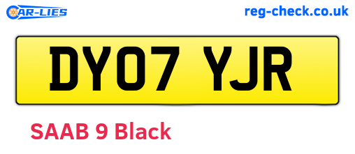 DY07YJR are the vehicle registration plates.