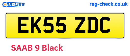 EK55ZDC are the vehicle registration plates.