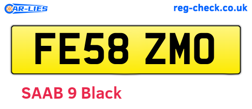 FE58ZMO are the vehicle registration plates.