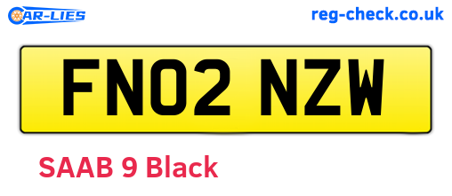 FN02NZW are the vehicle registration plates.