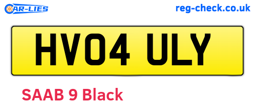 HV04ULY are the vehicle registration plates.