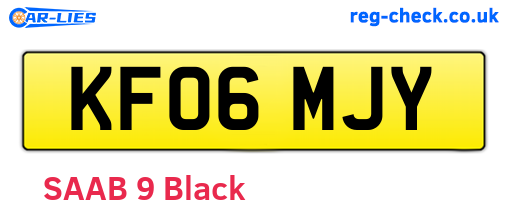 KF06MJY are the vehicle registration plates.
