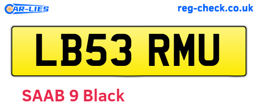 LB53RMU are the vehicle registration plates.