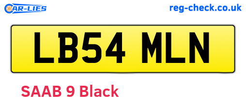 LB54MLN are the vehicle registration plates.