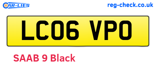 LC06VPO are the vehicle registration plates.