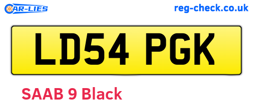 LD54PGK are the vehicle registration plates.