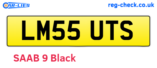 LM55UTS are the vehicle registration plates.