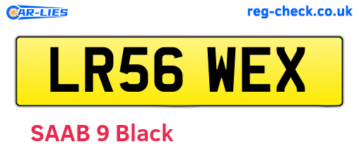 LR56WEX are the vehicle registration plates.