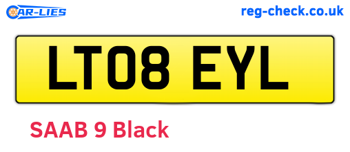LT08EYL are the vehicle registration plates.