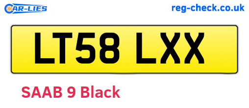 LT58LXX are the vehicle registration plates.