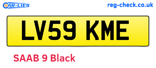 LV59KME are the vehicle registration plates.