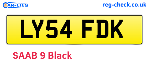 LY54FDK are the vehicle registration plates.