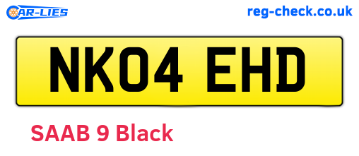 NK04EHD are the vehicle registration plates.