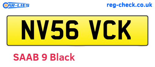 NV56VCK are the vehicle registration plates.