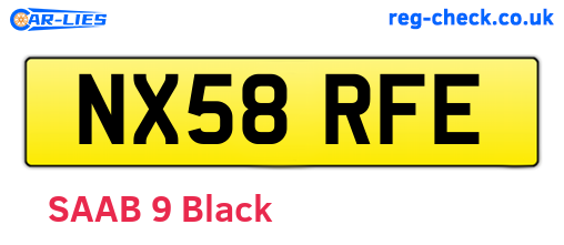 NX58RFE are the vehicle registration plates.