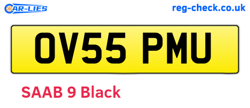 OV55PMU are the vehicle registration plates.
