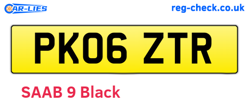 PK06ZTR are the vehicle registration plates.