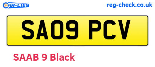 SA09PCV are the vehicle registration plates.
