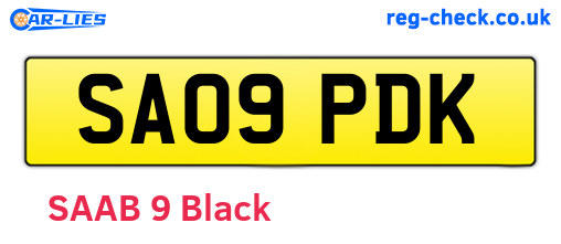 SA09PDK are the vehicle registration plates.