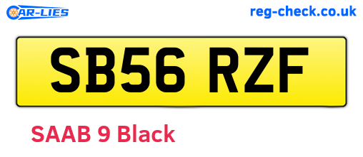 SB56RZF are the vehicle registration plates.