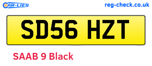 SD56HZT are the vehicle registration plates.