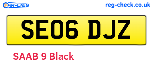 SE06DJZ are the vehicle registration plates.